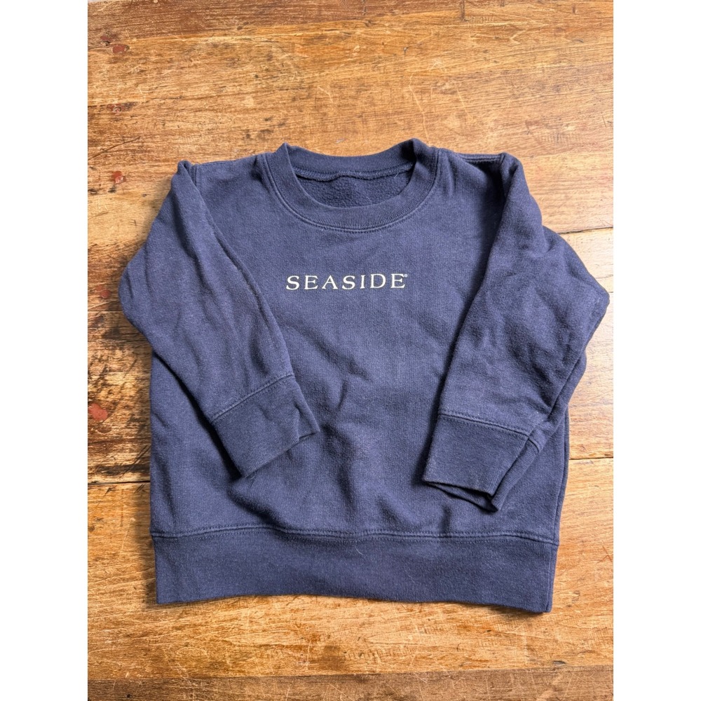 Seaside Beach Baby Navy Blue Crewneck Sweatshirt Size 2 Kids Pullover Fleece